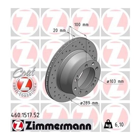 Zimmermann Brake Disc - Sport/Coated, 460151752 460151752